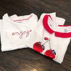 Long sleeve t shirts with front detailing!🍒